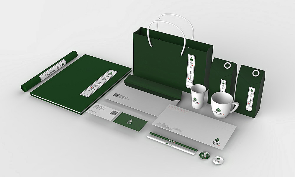 养生茶品牌Logo设计,Vi设计